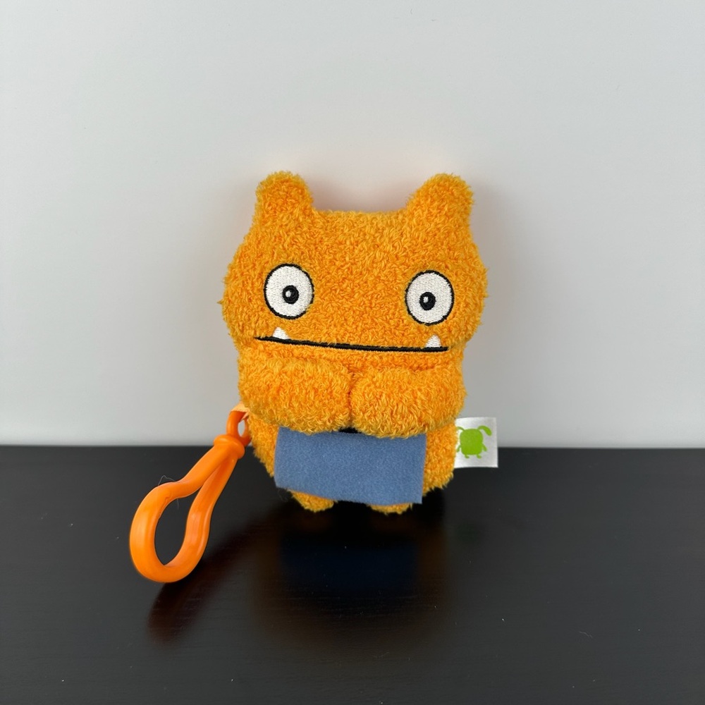 Ugly Dolls Wage To-Go Backpack Clip Doll 5” Orange Plush UglyDoll To Go Keychain